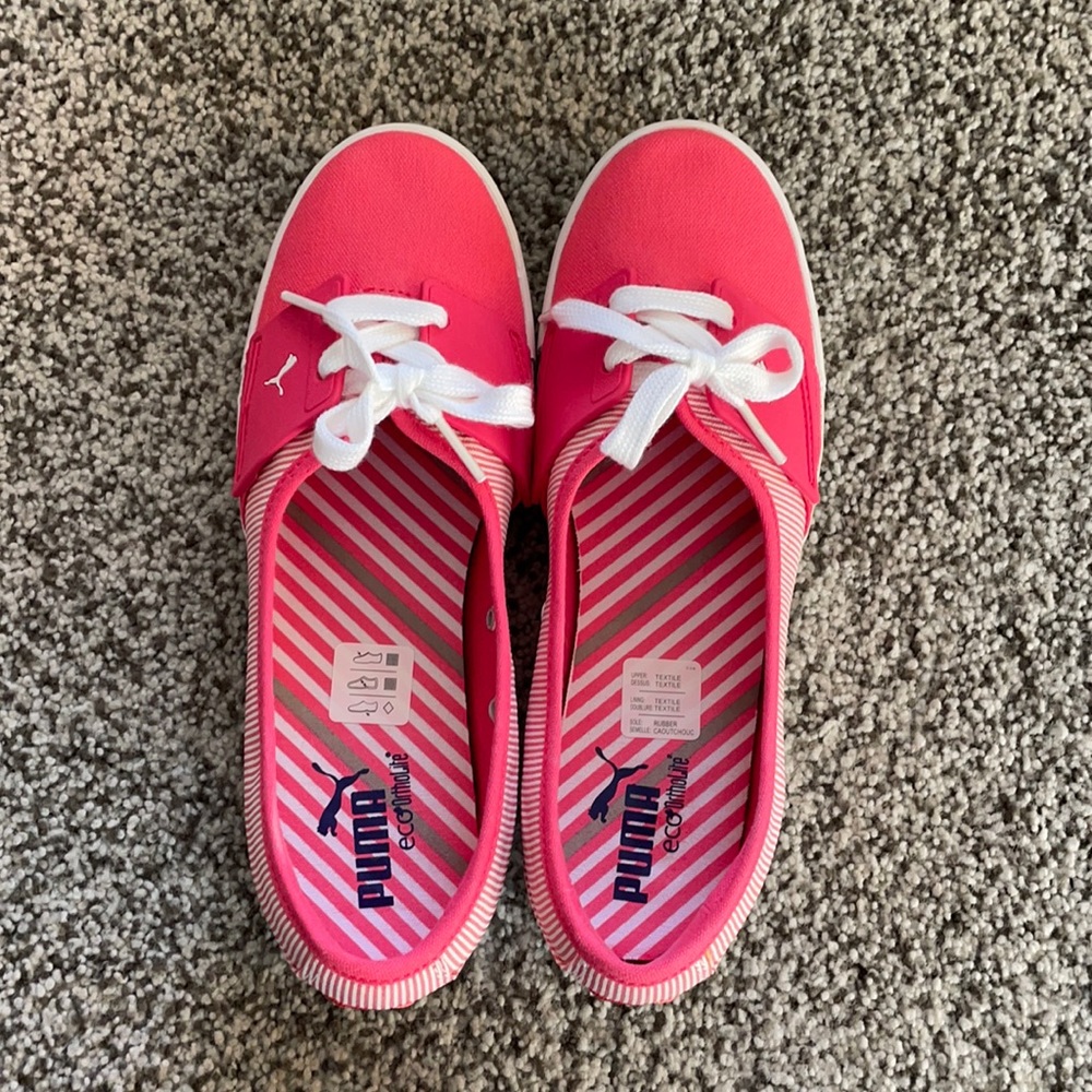 Puma El Ace Ballet Stripes pink flats